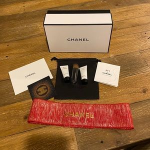 Chanel makeup brush, Le Lift cream, and Serum Revitalisant